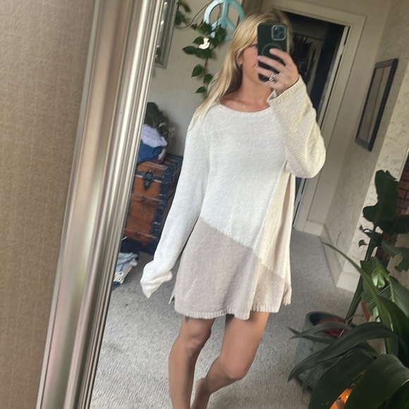 J Jill Color-block Cotton Knit Beach Sweater - Picture 5 of 13